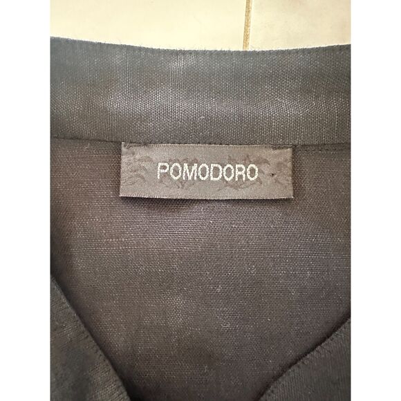 Pomodero black linen/viscose summer jacket.  Black.  US size 10 - Picture 8 of 12